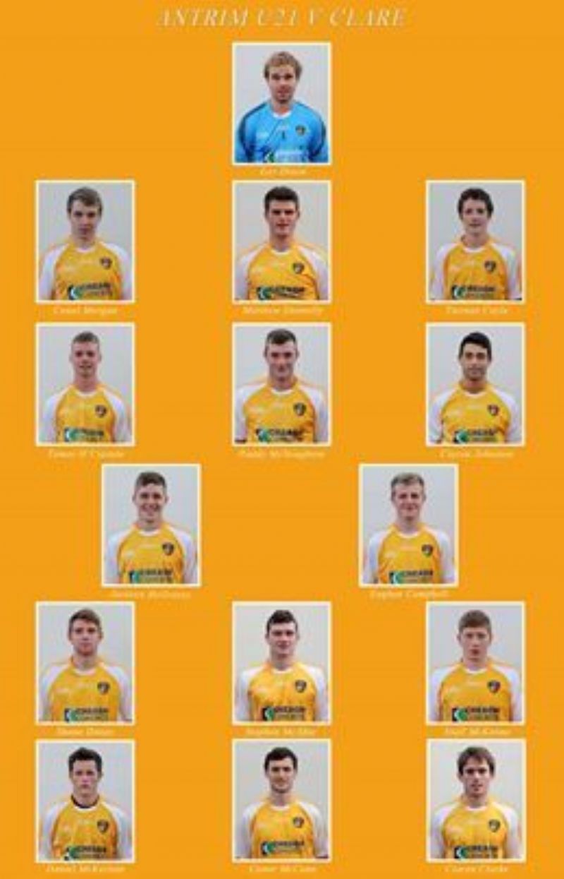 Antrim U21 Team v Clare All Ireland Final 2013